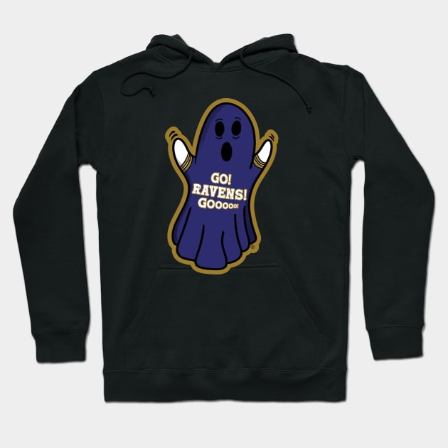 Ghost Baltimore Ravens Hoodie by Rad Love